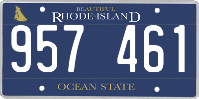 RI license plate 957461