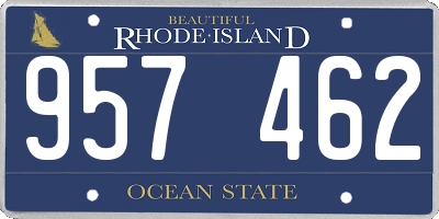 RI license plate 957462