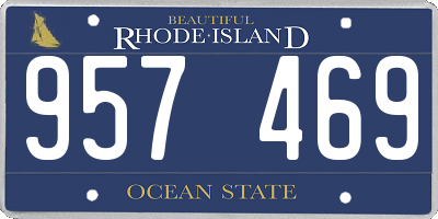 RI license plate 957469
