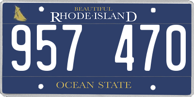 RI license plate 957470