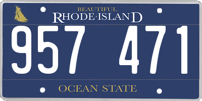 RI license plate 957471