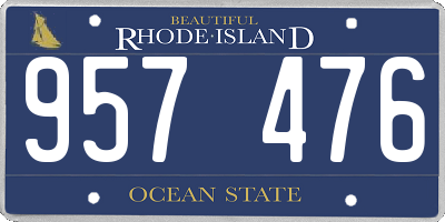 RI license plate 957476