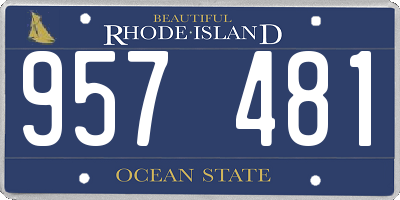 RI license plate 957481