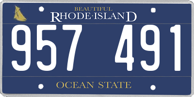 RI license plate 957491
