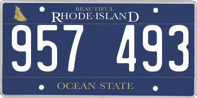 RI license plate 957493
