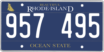 RI license plate 957495