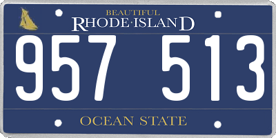 RI license plate 957513