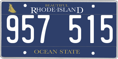 RI license plate 957515