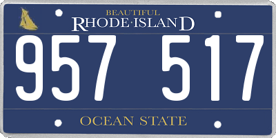 RI license plate 957517