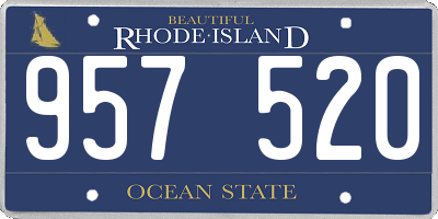 RI license plate 957520