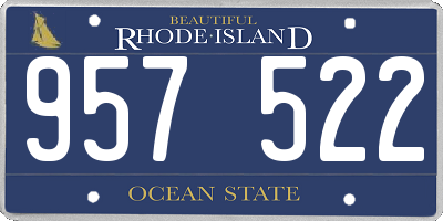 RI license plate 957522
