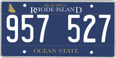 RI license plate 957527