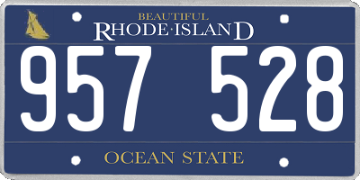 RI license plate 957528