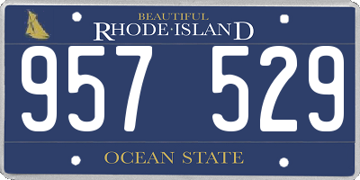 RI license plate 957529