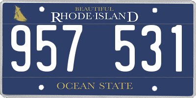 RI license plate 957531