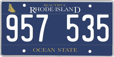 RI license plate 957535