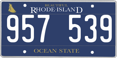 RI license plate 957539