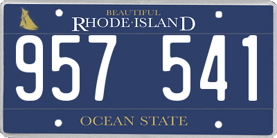 RI license plate 957541