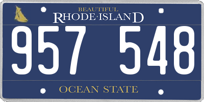 RI license plate 957548