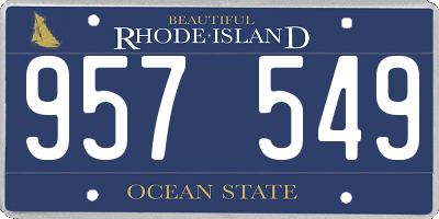 RI license plate 957549