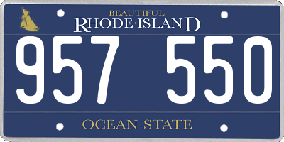 RI license plate 957550