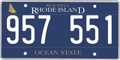 RI license plate 957551