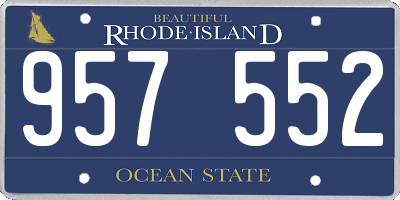 RI license plate 957552