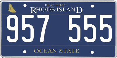 RI license plate 957555