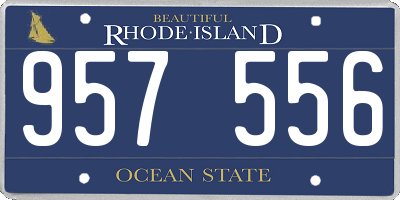 RI license plate 957556