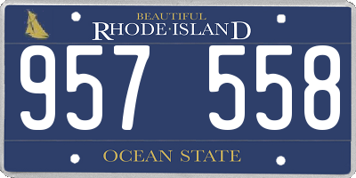 RI license plate 957558