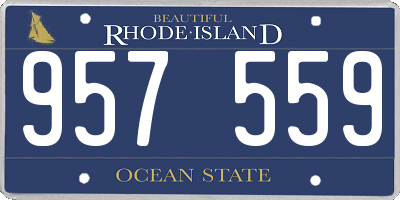 RI license plate 957559