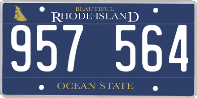 RI license plate 957564