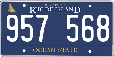 RI license plate 957568