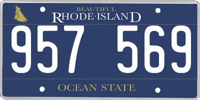 RI license plate 957569