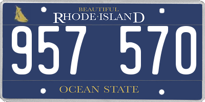 RI license plate 957570