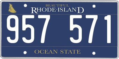 RI license plate 957571