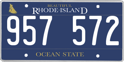 RI license plate 957572