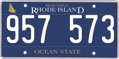 RI license plate 957573