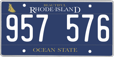 RI license plate 957576