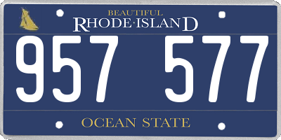 RI license plate 957577
