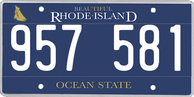 RI license plate 957581