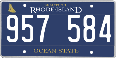 RI license plate 957584