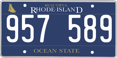 RI license plate 957589
