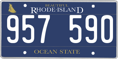 RI license plate 957590