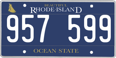 RI license plate 957599
