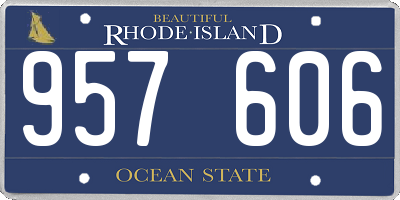 RI license plate 957606