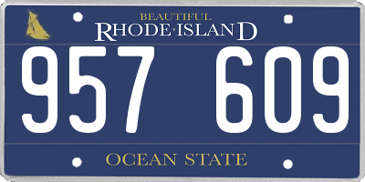 RI license plate 957609