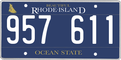 RI license plate 957611