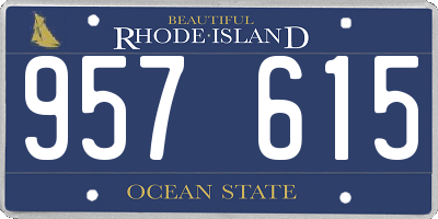 RI license plate 957615