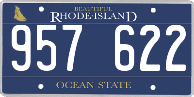 RI license plate 957622